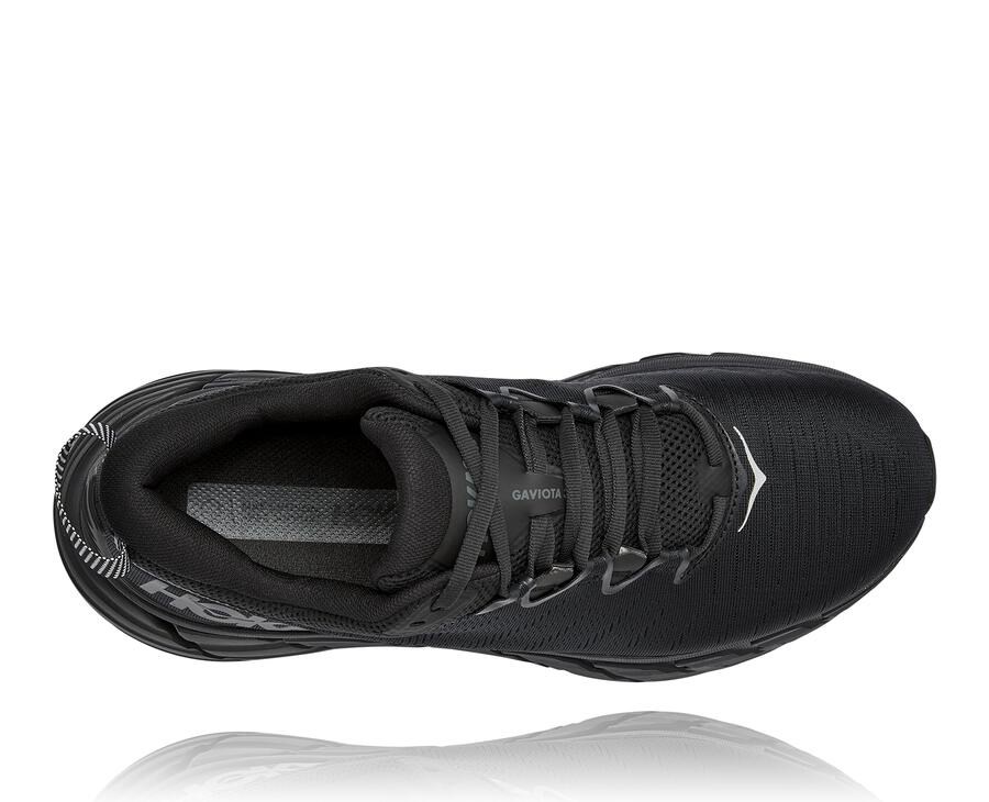 Running Shoes Mens - Hoka One One Gaviota 3 - Black - XBVICFO-57